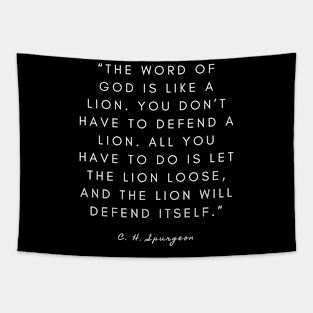 Charles Spurgeon Word of God W Logo Tapestry