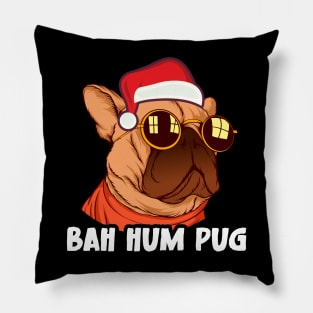 Christmas Xmas Family Matching Funny Bah Hum Pug Pillow