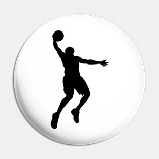 Shooting basketball jump slam silhouette Pin