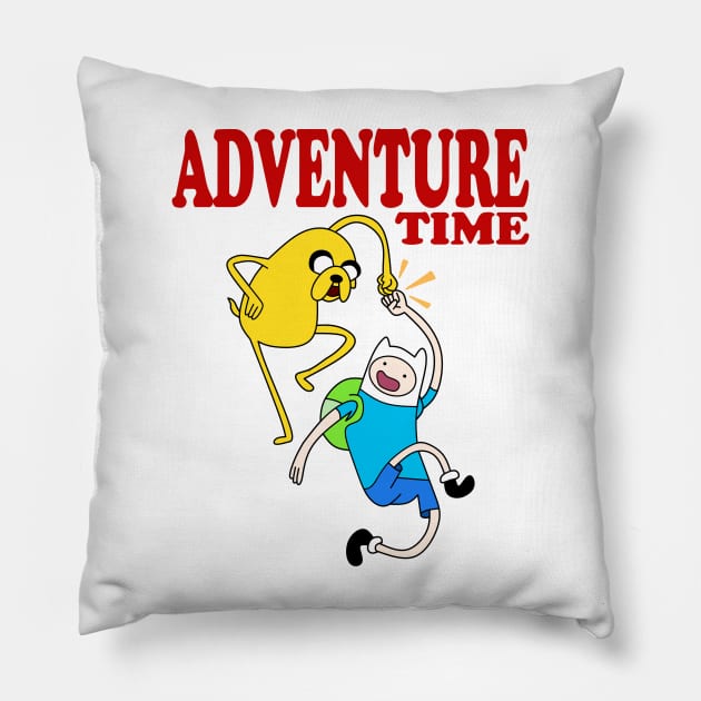 adventure time-jake and finn Pillow by screamousking