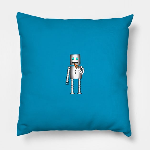 Robot Pizza Pillow by Tropic1979