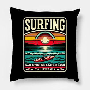 Surfing | San Onofre State Beach, California Pillow