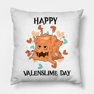 Happy Valenslime Roleplaying Video Game RPG Geek Couple Gift Pillow