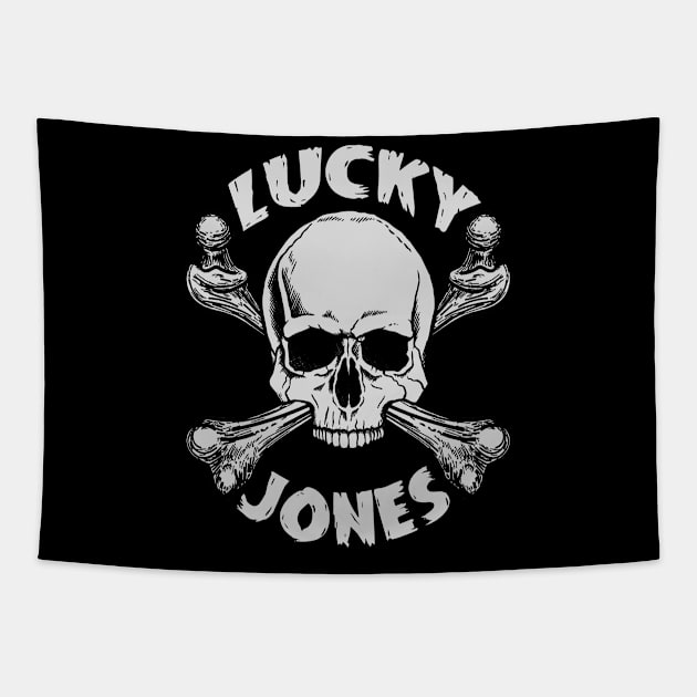 Lucky Jones Skull for Dark Shirts Tapestry by ShredBeard