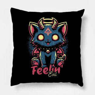 Feelin' Evil - Cute Cat Pillow