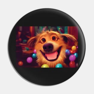 Loving Party Dog Pin