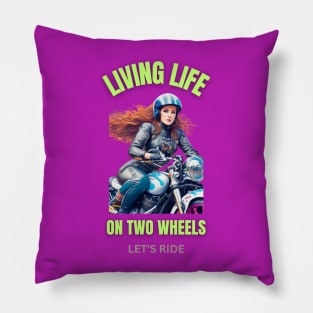 Biker Girl Pillow