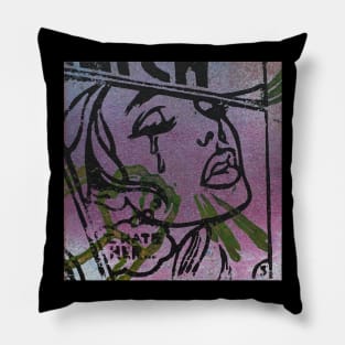 pop art i hate her romance comics warhol lichtenstein Pillow