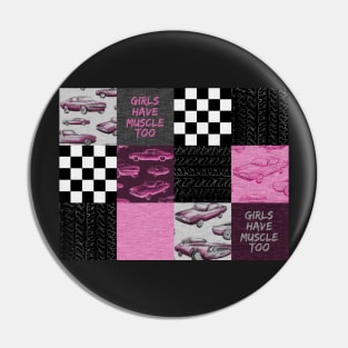 Girls Have Muscle Too - Hot Pink Pin