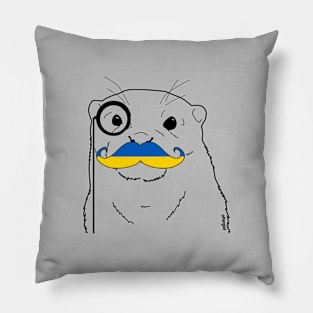 Mustache Flag Ukraine Pillow