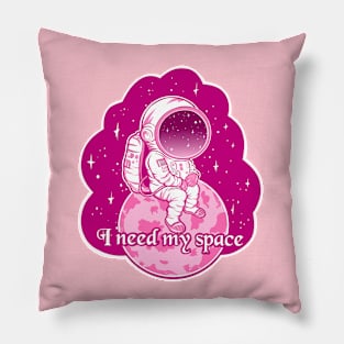 Introvert girl, space girl Pillow