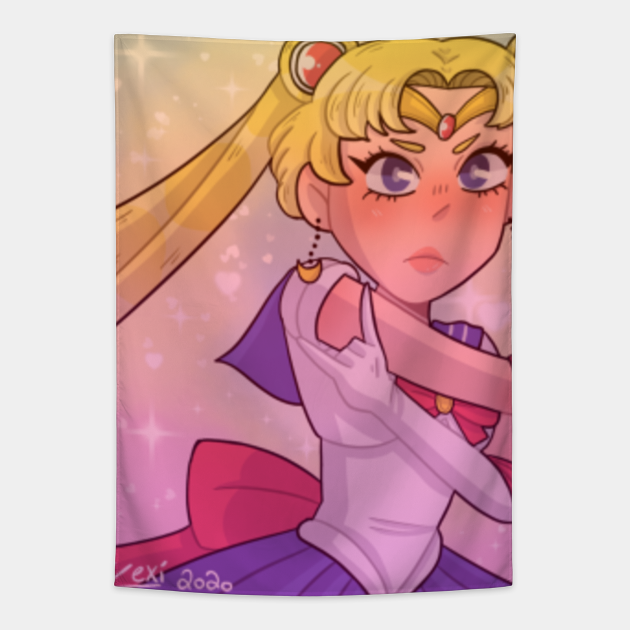 fighting evil by moon light sailor moon tapestry