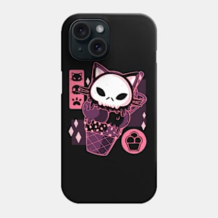 Skull Kitty Cream Phone Case