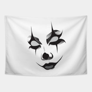 Venice Carnival. Black Clown Tapestry