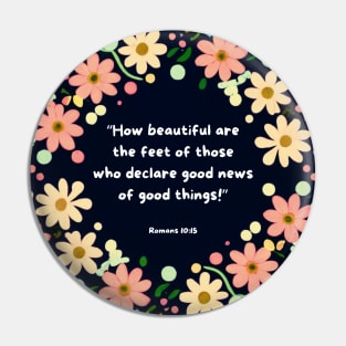 Good news quote from Romans 10:15 Pin