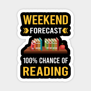 Weekend Forecast Reading Book Books Magnet