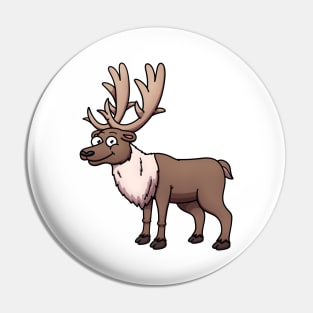 Cute Arctic Reindeer Or Elk Pin