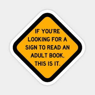 Sign to Read an Adult Book Magnet