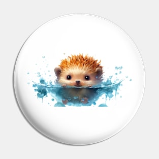 Swimming Hedgehog Pin