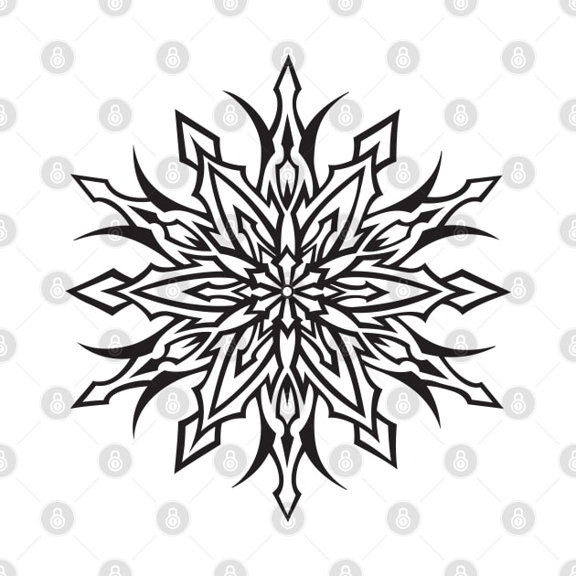 SYM STAR-TRIBAL- SNOWFLAKE DESIGN- BLACK by SELcustoms