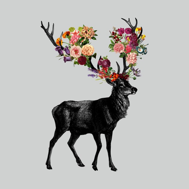 Spring Itself Deer Floral by Tobe_Fonseca