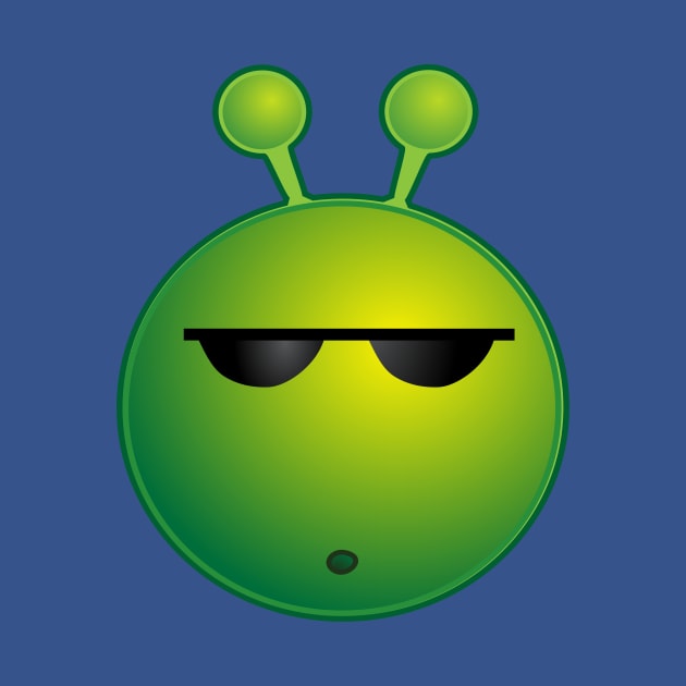 Thug Alien Monster ET Extraterrestrial Martian Green Man Emoji for Women, Men and Kids 10 by PatrioTEEism