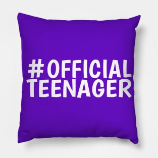 Hashtag Official Teenager Gift 13 Year Old Pillow