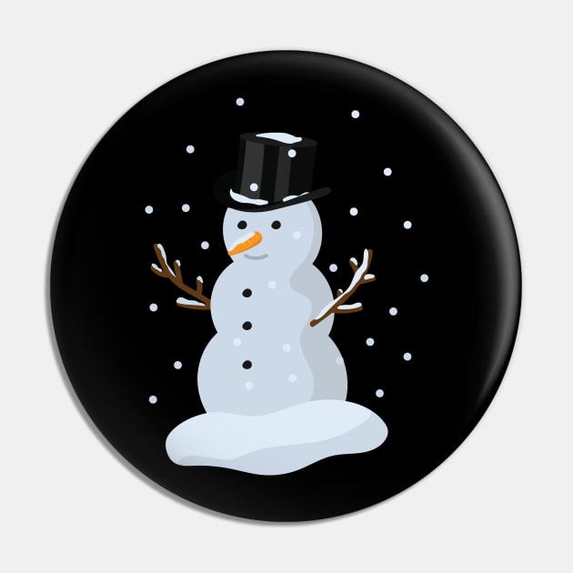 Snowman with top hat Pin by holidaystore