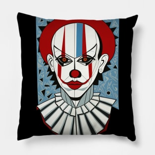 Portrait of Clown 4 Pillow