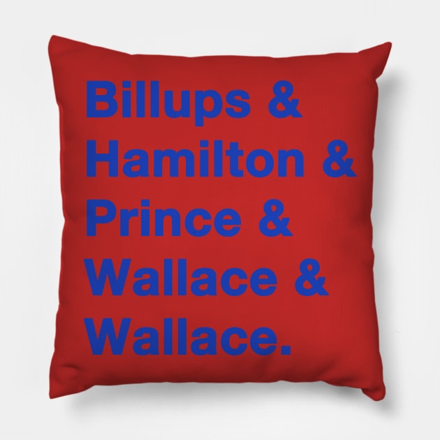 2000 Detroit Pistons Blue Pillow by IdenticalExposure