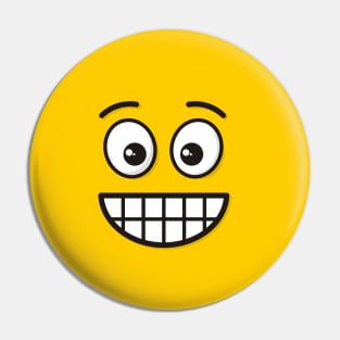 Grinning Face with Open Eyes Pin