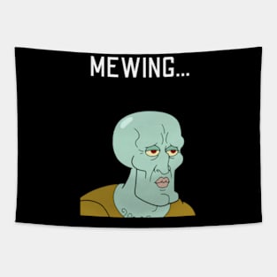 squidward mewing Tapestry