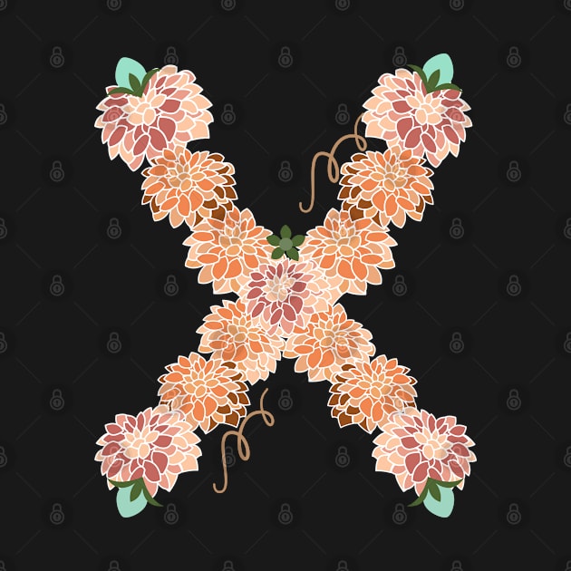 Letter X Floral by CTstudio