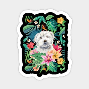 Tropical Maltese Dog 2 Magnet