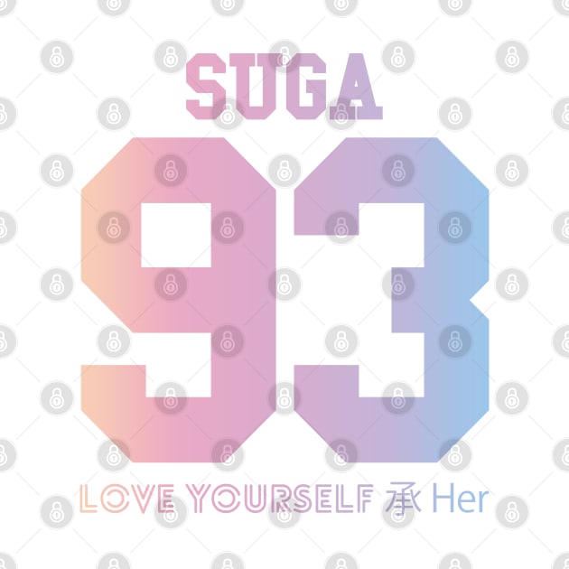 BTS (Bangtan Boys) LOVE YOURSELF 轉 'Her' Suga 93 Jersey by iKPOPSTORE