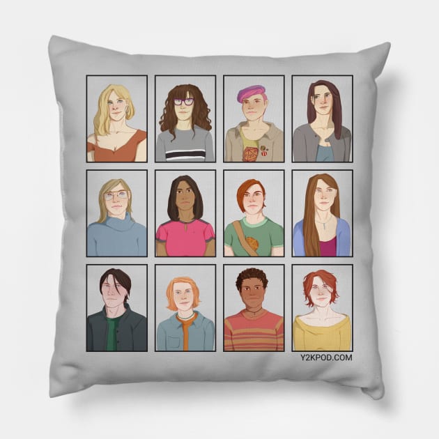 Y2K All Characters - season 1 order Pillow by y2kpod