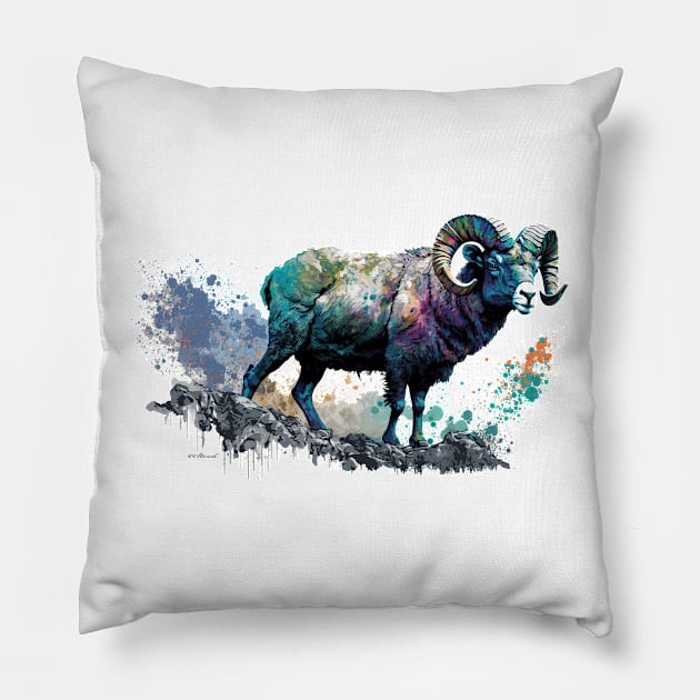 Bighorn Sheep Pillow by Urban Archeology Shop Gallery