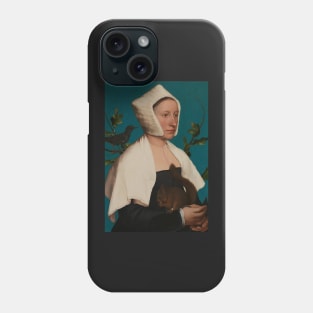 Portrait of a Lady with a Squirrel and a Starling - Hans Holbein the Younger Phone Case
