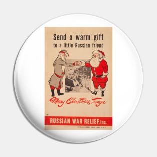 Send A Warm Gift To A Little Russian Friend -Russian War Relief - WWII Prapoganda Posters Pin