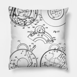 Camera Shutter Vintage Patent Hand Drawing Pillow