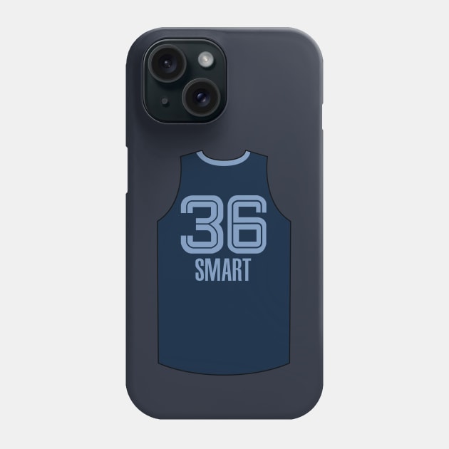 Marcus Smart Memphis Jersey Dark Blue Qiangy Phone Case by qiangdade