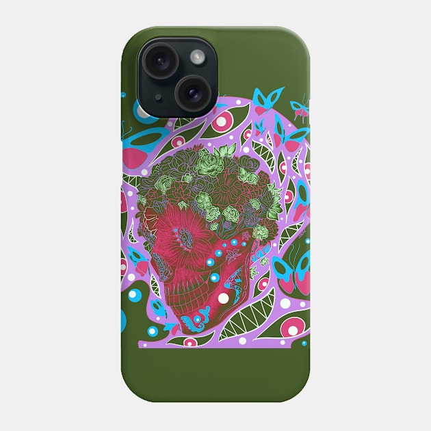 the dead and the butterfly, ecopop mandala Phone Case by jorge_lebeau