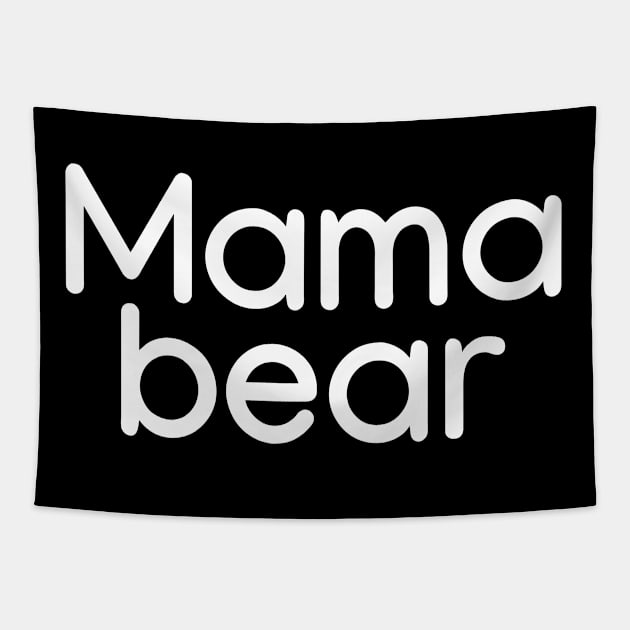 Mama bear White Tapestry by sapphire seaside studio