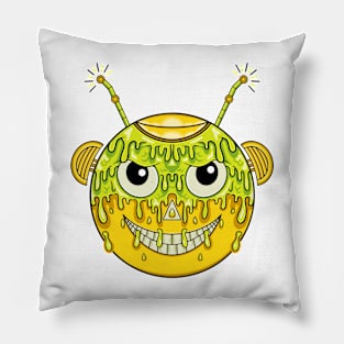 Green Melted emoji Pillow