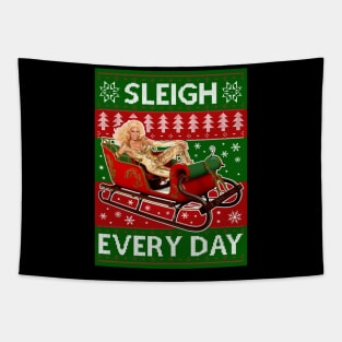 Sleigh Everyday RuPaul Christmas Knit Tapestry