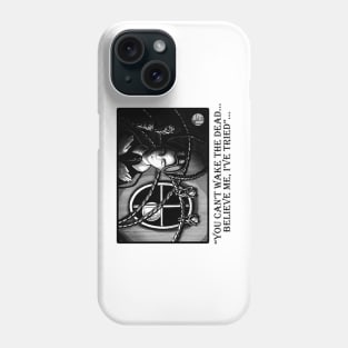 Wednesday Napping With Bats - You Can't Wake The Dead - Black Outlined Version Phone Case