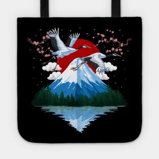 Japanese Mountain Cranes Tote