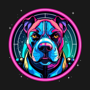 American Staffordshire Terrier Amstaff Cosmic Space Dog T-Shirt