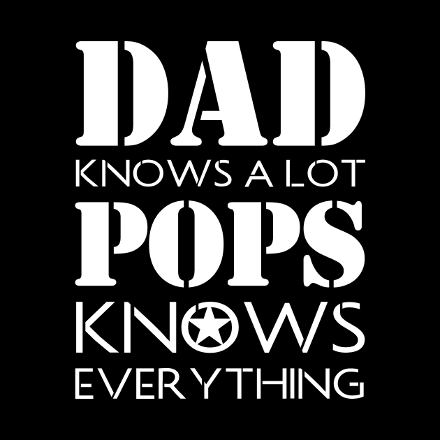 DAD KNOWS A LOT POPS KNOWS EVERYTHING by HelloShop88