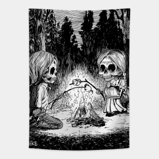 Roasting Marshmellows Tapestry